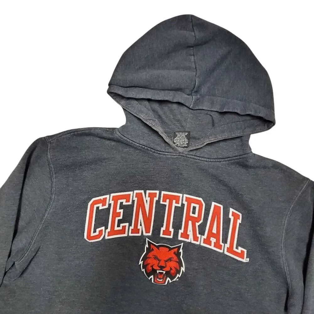 CENTRAL WASHINGTON WILDCATS Sweater Adult XL Gray CWU Spell Out Pullover Hoodie